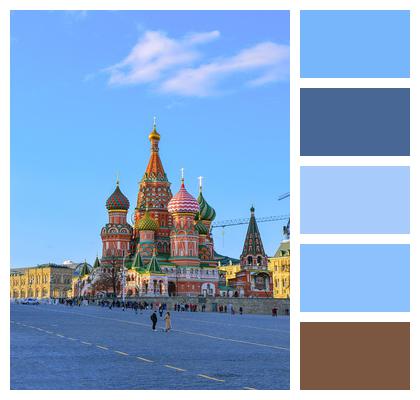 Moscow The Red Square St Basil'S Cathedral Image
